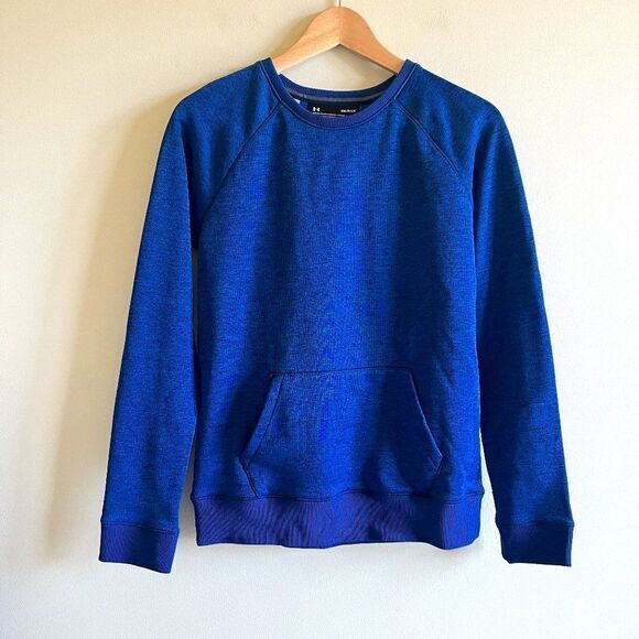 Under Armour 1299072 Storm Sweater Fleece Crew Blue Golf/Long Sleeve/WOMENS Sz S - Picture 1 of 7